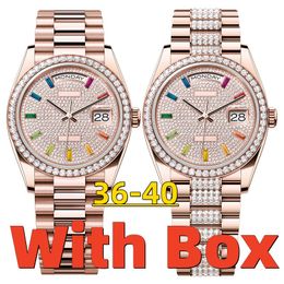 Diseñador de relojes para hombres Alta calidad con diamantes Relojes de 36 mm 40 mm Automático Hinery Hinery Hiner