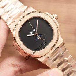 Watch de montre pour hommes montre de luxe automatique Mode mécanique Mouvement multifonctionnel Watch Taille de 39 mm Bracelet en acier inoxydable Digne de phase luminante montre