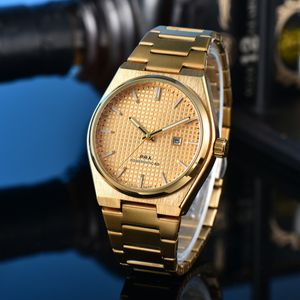Watch Designer Mens Mens Hises de haute qualité AAA Montres Quartz Green Watches Green Gold 41mm Luxury Watch Curren Watch en acier inoxydable Date Just Relojes Wristwatch