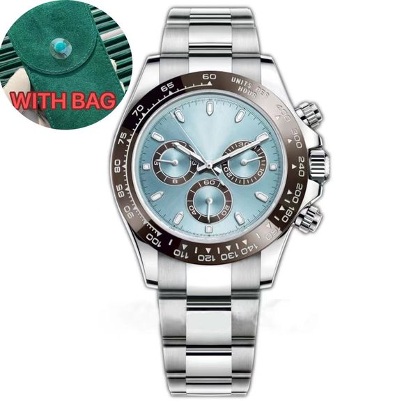 Luxury Mens Watch Reloj Dayton regarde Orologio 2813 Mouvement automatique Sapphire étanche avec boîte avec sac vert orologio di Lusso Montre QC AAA