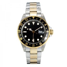 Montre de montre pour hommes Haute qualité avec box Luxury Clone Watch Automatic Two Tone With Black Dial 40mm Motion montre mécanique 40 mm AA Quality Mens Watch