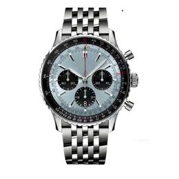 Watch Designer Watch Man Watch Automatic Quartz Movement Watch 44 mm Sapphire Crystal Chronograph Watch ImperproofPELUX ACIER ET STRIPONNEMENT DE RÉSÉBRAL Montre de Luxe