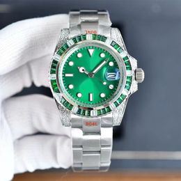 Montre pour hommes montres de créateurs automatique mécanique 40mm rol 116610 montre pour homme diamant vert 8215 mouvement lumineux saphir étanche montre de sport avec boîte montre