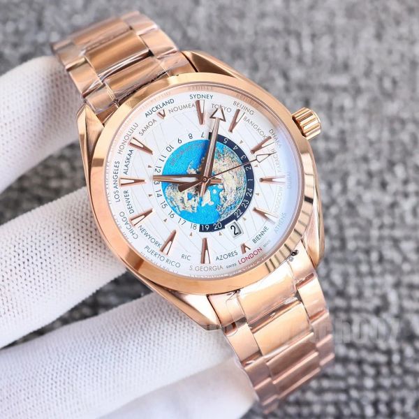 Reloj para hombre Relojes de diseño Reloj automático Movimiento mecánico Reloj de 40 mm Hora mundial de bronce Reloj James Bond 007 Skyfall Reloj de choque de acero Reloj Vesace para hombre