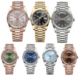 Reloj para hombre Relojes de diseño Daydate Hebilla plegable automática para mujer Diseñador Relojes para hombre Orologio 41 mm Oro rosa Relojes de pulsera clásicos con caja