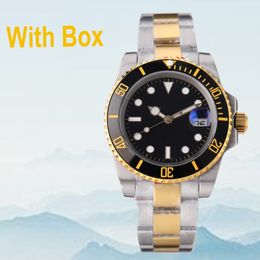 Mens watch designer montres montre en or bague en céramique 40mm mouvement coulissant automatique bracelet en acier inoxydable étanche cadran lumineux montres dhgat