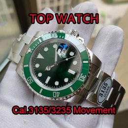 herenhorloge designer horloges Hoge kwaliteit top SCHOON fabriekshorloge Automatisch mechanisch luxe horloges Sub Super Cal.3135/3235 beweging Keramisch frame Lichtgevend horloge