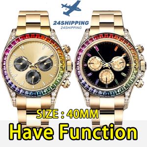 Montre pour hommes Montres de créateurs Montre de haute qualité 40 mm avec fonction Diamant Montre mécanique automatique pour homme 904L Montre de sport en acier inoxydable Saphir avec boîte