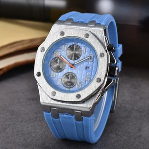 Topluxe heren AP-horloge designer herenhorloge quartzhorloges meerdere kleuren rubberen horloges glas polsw