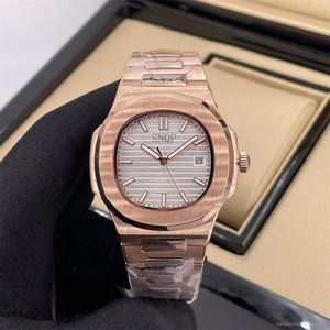 Montre pour hommes montres de créateurs de haute qualité 40mm lentille en verre saphir Boutique bracelet en acier montres de créateurs pour hommes or rose Patek cadeau montre diamant montre de luxe