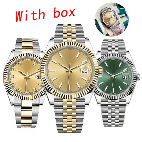 Reloj para hombre Relojes de diseño Fecha de alta calidad solo 2813 Reloj automático Diseñador para mujer Reloj para hombre orologio 31 mm 36 mm 41 mm Relojes de pulsera clásicos de oro al por mayor aaa