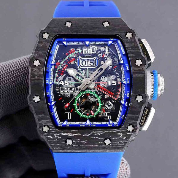 reloj para hombre relojes de diseño relojes de movimiento automático de lujo Wrist Trend Watch Richa Mill Rm11-04 Serie 2824 Automatic Mechanical Carb montre