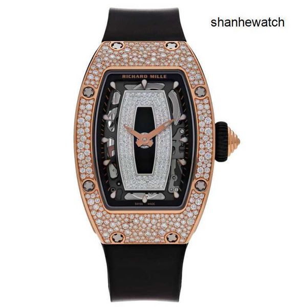 Montre homme montres habillées RM montre RM07-01 femme or rose Agate neige diamant serti RM07-01 JY