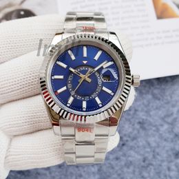 Reloj para hombre, relojes para hombre, reloj mecánico automático de lujo de 40mm, acero inoxidable, azul, resistente al agua, relojes de pulsera de alta calidad