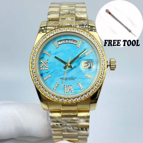 montre homme pour hommes montre femme montre diamant montres de créateurs 41mm montres-bracelets en or montre de luxe pour femmes montres montre de luxe outil gratuit