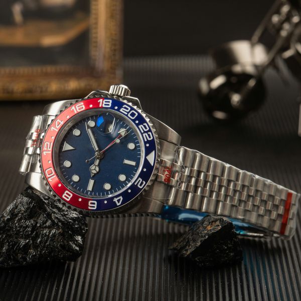 Reloj para hombre Glide Lock Ceramic Bisel Sapphiremechanical Submarino Relojes 904L Buidados de muñeca de muñeca de acero Sapphire Luminous Rlx Relojes Montre Christmas Gift