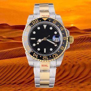 Reloj para hombre Glide Relojes de lujo Bisel de cerámica Cristal de zafiro Submarino mecánico Banda de acero 904L Relojes de pulsera de buceo Relojes luminosos Reloj de regalo de Navidad Montre