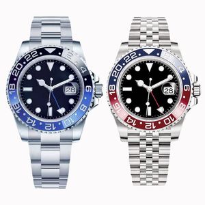 Herenhorloge GMT-serie keramische ringbewegingshorloges Goud 41MM roestvrij staal saffierglas lichtgevend luxe horloge Fijnafstelling gesp horloges pepsi horloge