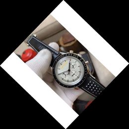 Mens Watch High Quaity Designer Reloj Menwatch Chrono Funtion Dial Travail Date 904L ACTEUR INOXED avec batterie VK Mouvement Montre Relojes Moonwatches Wholesale