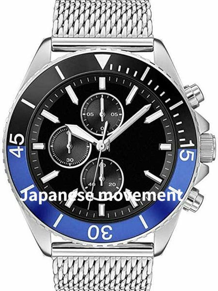 montre pour homme mouvement de haute qualité montres Ocean créateur de mode chronographe à quartz japon boss 1513701 1513704 HB1513742 montre-bracelet de luxe en acier inoxydable bleu