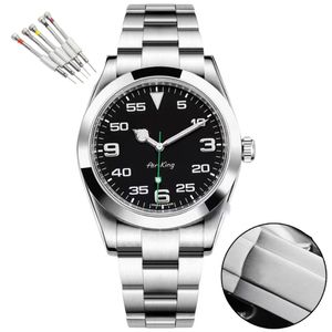 Heren kijken Hoge kwaliteit Orologio Uomo Air-King 40mm Designer Watch met doos Automatisch mechanisch roestvrijstalen Sapphire AAA Montre Luxe Watches