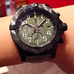 Mens Watch Imported 6s Running Second Quartz Movement horloges 43mm Sappire Business polshorloges Montre de Luxe