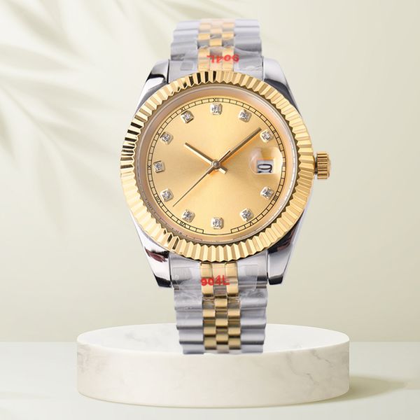 montre homme montres dames datejust 41mm 36mm reloj montre de luxe mécanique bande en acier inoxydable cadran multicolore montre-bracelet super lumineux montre étanche