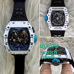 Herenhorloge luxe automatisch uurwerk horloges van hoge kwaliteit RM35-03 witte behuizing Super automatische Zwitserse kloonkwaliteit