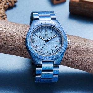 Mens Watch Luxe horloges Maat46mm houten polshorloges uwood Japan Miyota Quartz Bewegingshorloges met doos topkwaliteit