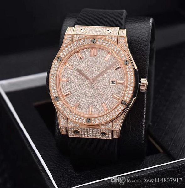 HETS Watch Machinery Fashions Silver Diamonds Watch Automatic Brand Master Watches2082466