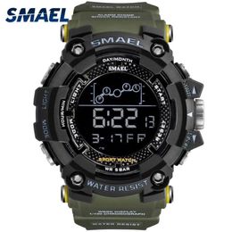 Montre pour hommes militaire résistant à l'eau SMAEL montre de sport armée LED chronomètres de poignet numériques pour homme 1802 relogio masculino Watches2932