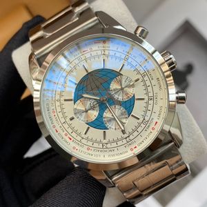 Herenhorloge Multifunctionele quartzhorloges 45 mm Sappire Business-horloges met grote wijzerplaat Montre De Luxe