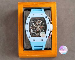 Les hommes regardent les nouvelles montres mécaniques RM11-03 Luxury mécanique pour l'homme High End Factory 3k Superbe de grande qualité de haute qualité