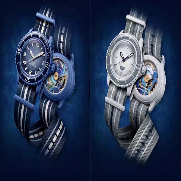 Montre pour hommes Montre océan Montres mécaniques automatiques en biocéramique Haute qualité Fonction complète Océan Pacifique Montre Antarctique Designer Édition limitée