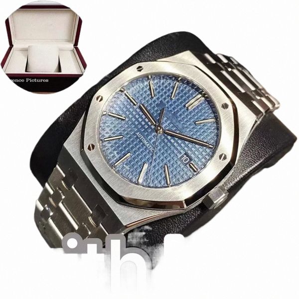 Reloj para hombre Orologi 15400 15500 Relojes de diseño de alta calidad Audemar Dial 41 mm Relojes de movimiento automático Acero inoxidable Zafiro impermeable 2023 Luxu 34oE #