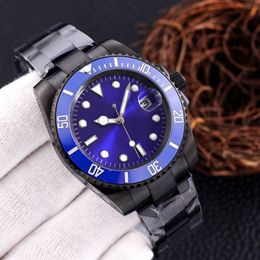 Reloj para hombres relojes de diseño de diseñador negro 41 mm de acero inoxidable zafiro vidrio impermeable relojes de lujo de ajuste fino pulsera de pulsera-12