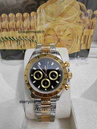 Reloj para hombre Ro lx Reloj original de alta calidad 40 mm con 116503 116523 Zafiro Oro amarillo de 18 k Cronógrafo Mecánico Automático