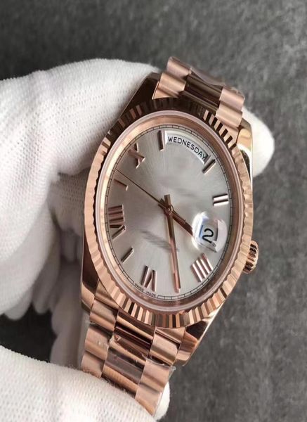 Mens Watch Rose Gold 18K Rose Gold Original Clasp Mens Mens Watches Day White Face Président 116719 Automatic Mens Watches2965973