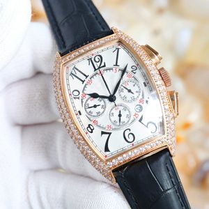 Montre pour hommes chronométrage mouvement à quartz montres 43mm montre-bracelet d'affaires saphir hommes Montre-bracelet étanche Montre de Luxe