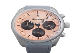 Heren Watch VK Chronograph Quartz Beweging 18K Zwart Rose Gold Dial Steel Case Leather Riem polshorloges Elenco Della Luna5378996