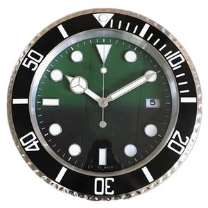 Relojes de pared de reloj para hombres Reloj de pared de lujo súper silencio Metal Metal Metal Moder Watch Watch Home Acero inoxidable Reloj, la fecha funcionará 980