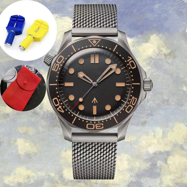 Montre pour hommes montres Designer pour homme mm mode mouvement automatique étanche mer m verre saphir luxe Montre De Luxe avec sac Orologio AAA