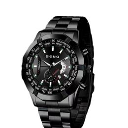 Reloj para hombre Relojes de alta calidad Diseñador de lujo Moda Reloj de acero inoxidable con batería de cuarzo resistente al agua 43 mm