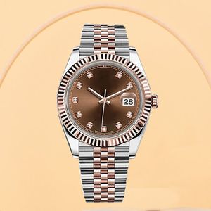 Reloj para hombre Relojes de diseño para mujer Movimiento automático 36 mm 41 mm 904L Hebilla deslizante de acero inoxidable Zafiro Luminoso Reloj de pulsera impermeable para parejas