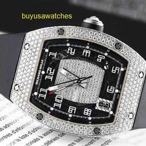 Herenhorloge Dameshorloge RM Polshorloge Rm005 Instapniveau Platina achterkant Diamanten uitgehold Rm005