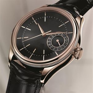 Montres pour hommes 39mm montre mécanique automatique noir Cellini céramique saphir montres Super lumineuse montre de luxe192Z