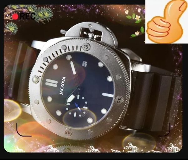 montres pour hommes 50mm Japon VK Mouvement chronographe montre grande épaisseur ceinture en caoutchouc Verre saphir étanche montre-bracelet super lumineuse montre de luxe cadeaux