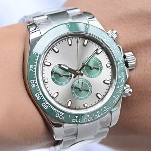Herenhorloges Automatisch geïmporteerd mechanisch uurwerk Horloge Saffierhorloges Mode Zakelijk Roestvrij staal Rubberen band Groen horloge 40 mm