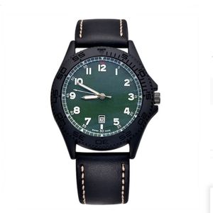Mechanische automatische mannen kijkt groene wijzerplaat orologio di lusso lederen band man sport horloge polshorloges montre