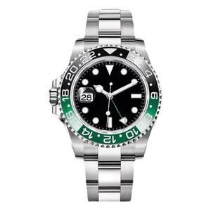 herenhorloges automatisch premium horloge 2836 3186 uurwerk mechanische horloges saffier 904 roestvrijstalen band met doos waterdicht groen zwarte bezel zwarte wijzerplaat